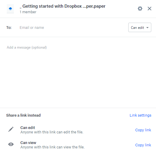 Dropbox共享文件